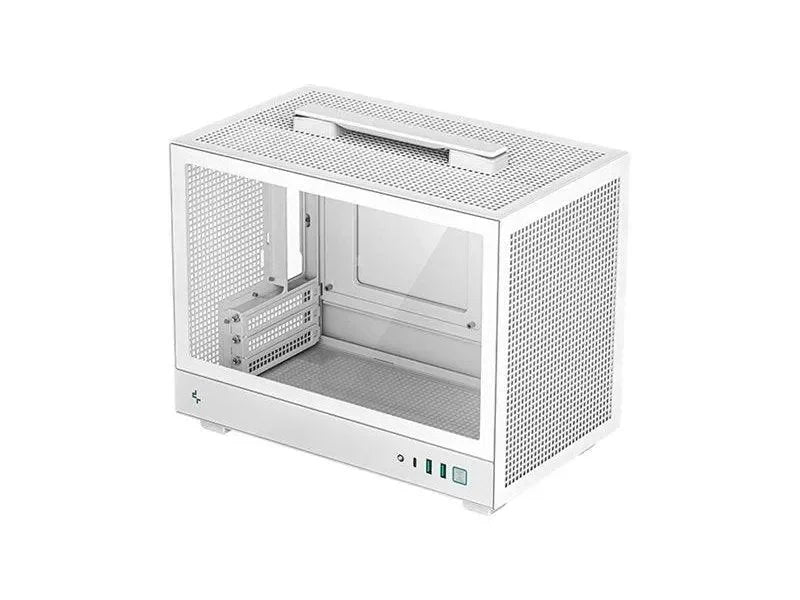 DEEPCOOL CH160 Portable High-Airflow Mini Tower Case White (No Fans Included) - Anigma