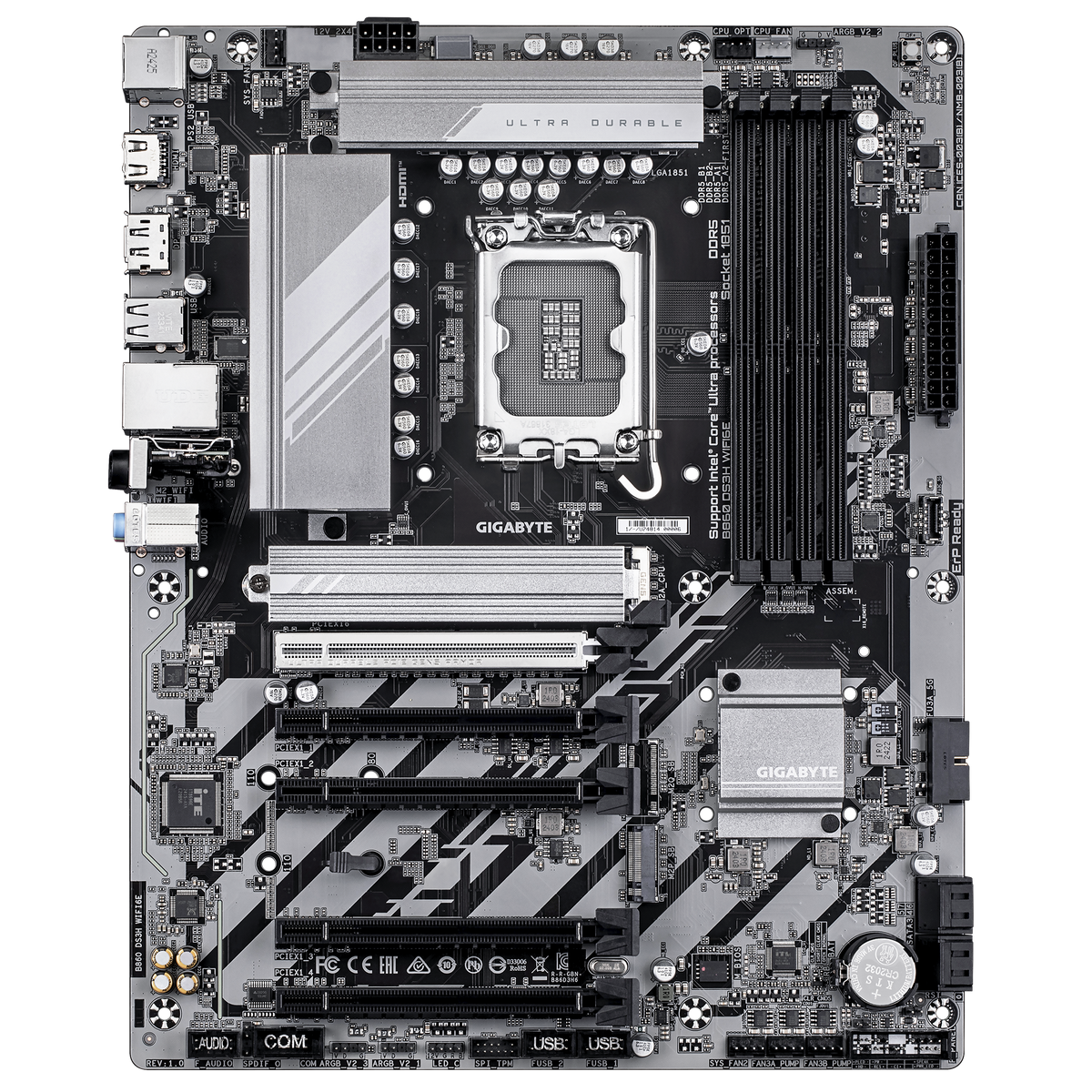 GIGABYTE B860 DS3H WIFI6E - Back Panel I/O