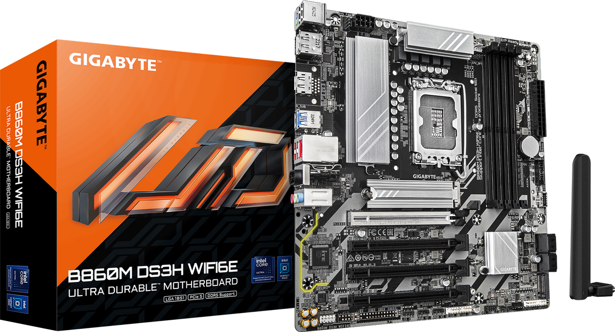 GIGABYTE B860M DS3H WIFI6E - Front View