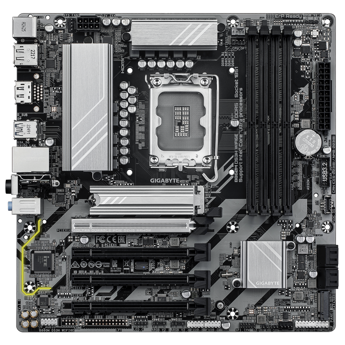 GIGABYTE B860M DS3H WIFI6E - Board Overview