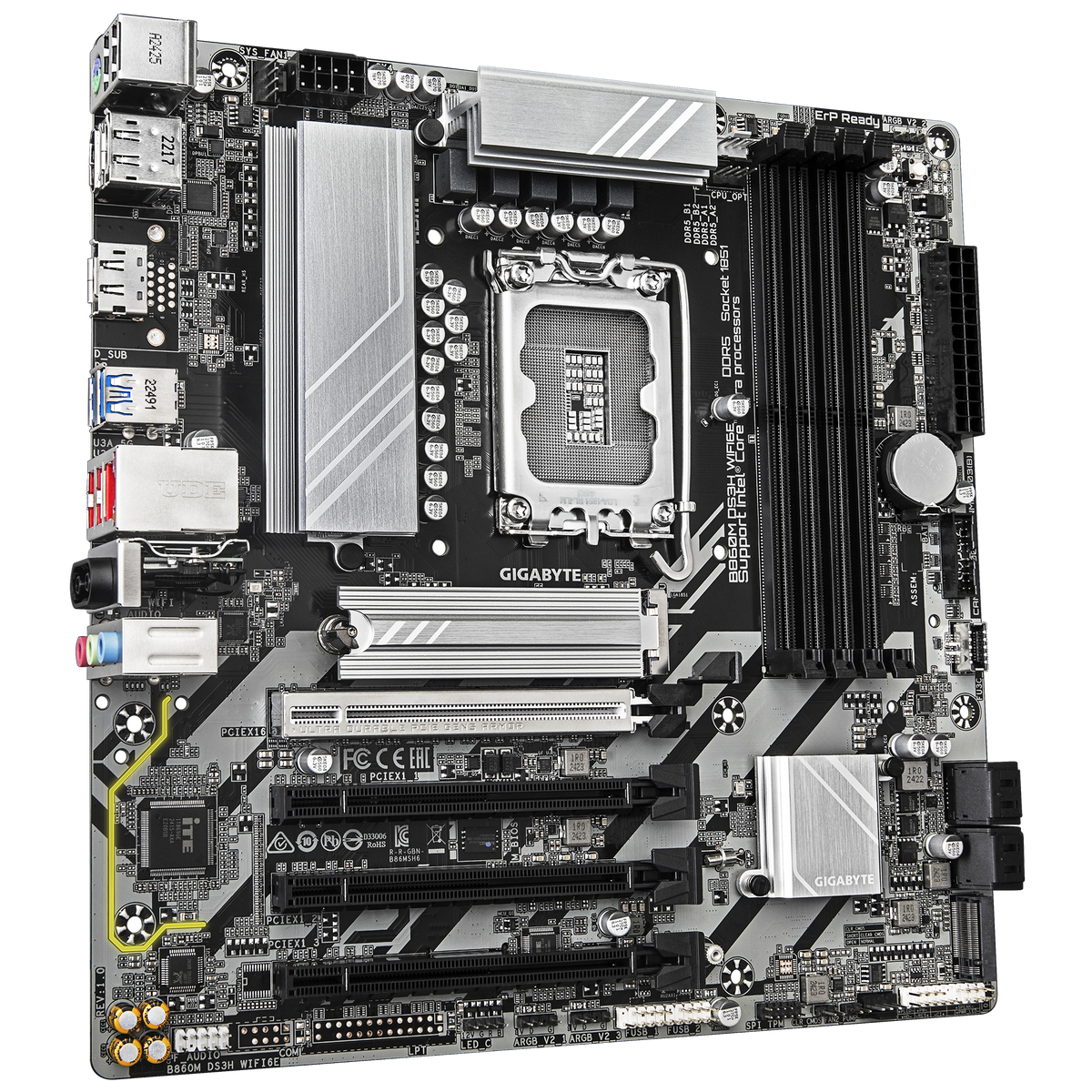 GIGABYTE B860M DS3H WIFI6E - Back Panel I/O