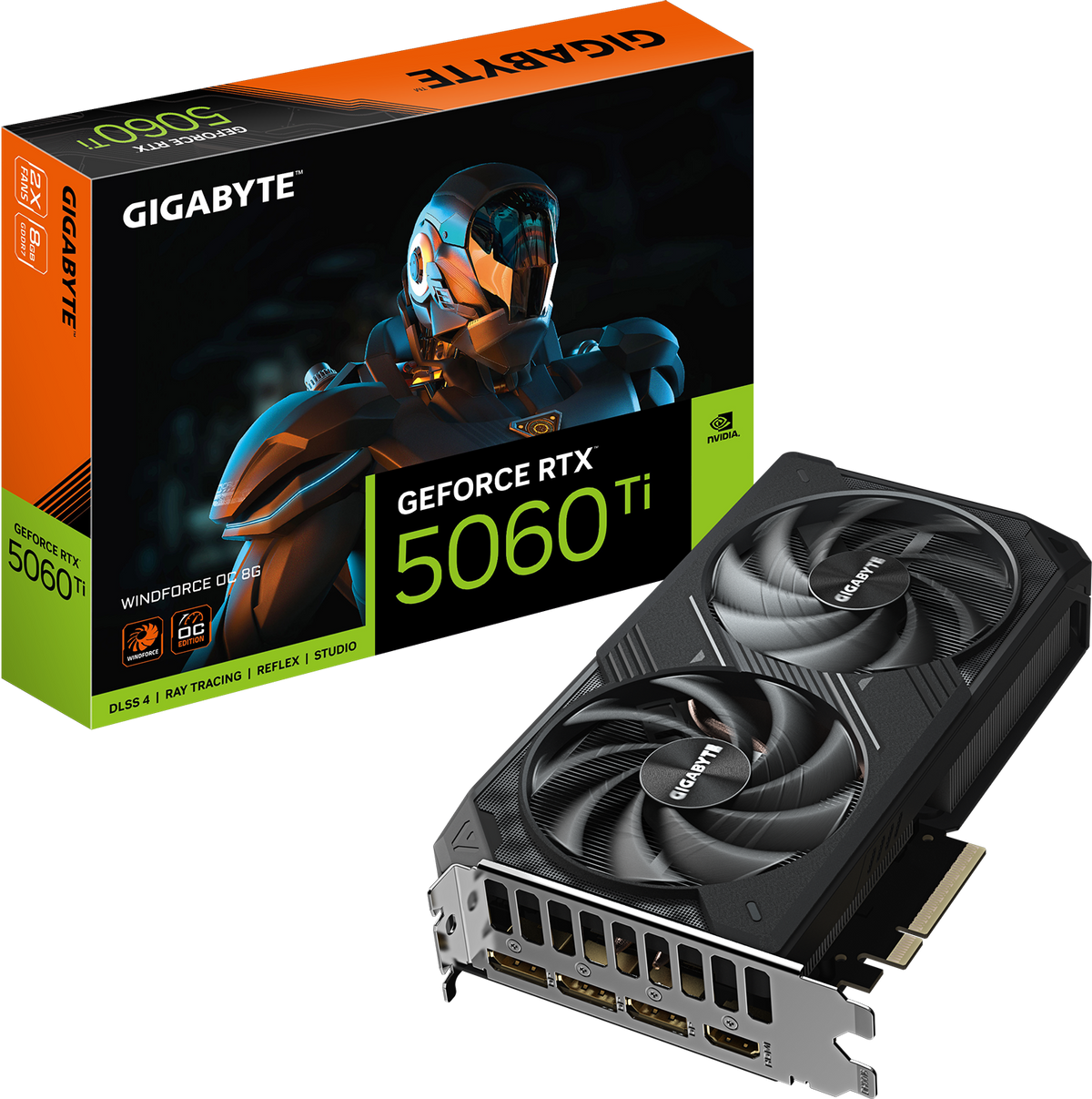 GIGABYTE RTX 5060 Ti WINDFORCE OC 8G - Front