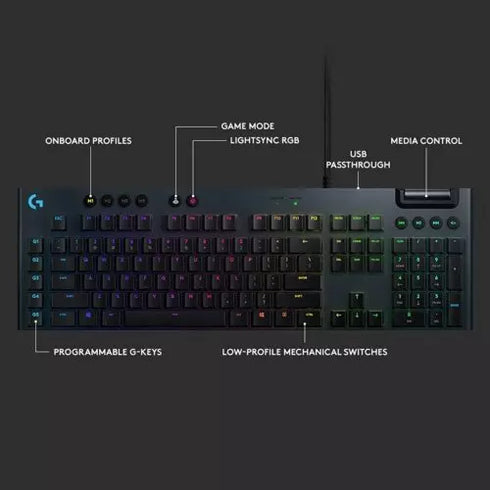 Logitech G815 RGB Mechanical Wired Gaming Keyboard - Anigma