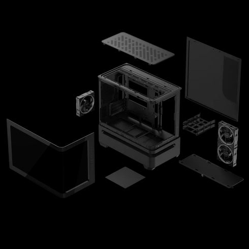 ASUS Prime AP202 ARGB Mid Tower Case Black (Fans Included) - Anigma