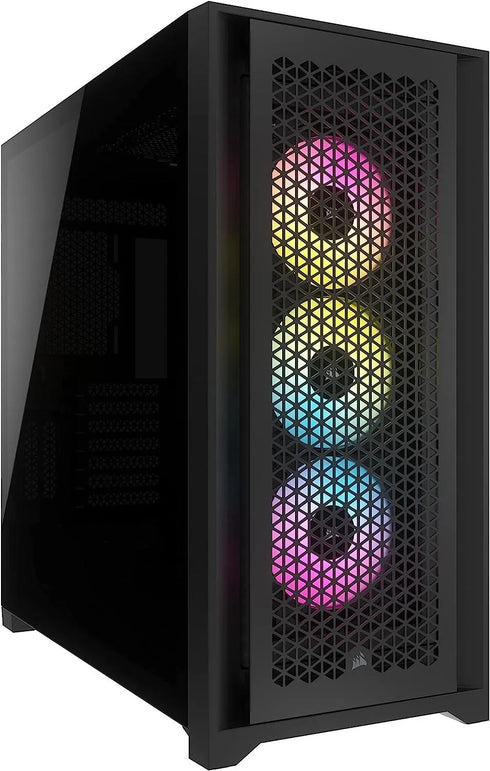 Corsair 5000D RGB Airflow Tempered Glass Case Black (3x 120mm RGB Fans Included) - Anigma