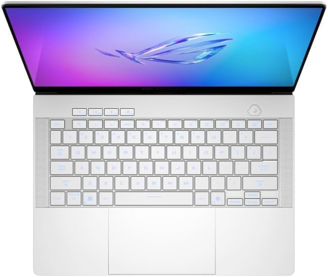 ASUS ROG Zephyrus G14 Gaming Laptop Copilot+ PC | AMD Ryzen AI 9 HX 370 | 32GB LPDDR5X RAM | 2TB SSD | NVIDIA Geforce RTX 5080 16GB Graphics | 14" 3K OLED 120Hz Display | ENG KBD | Windows 11 | White | 1 YR WARR |