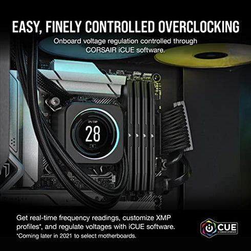 كورسير ذاكرة كمبيوتر مكتبي فينجانس DDR5 RAM 64GB (2x32GB) 6400MHz CL42-52-52-104 1.35 فولت انتل XMP 3.0 - اسود (CMK64GX5M2B6400C42)|B0F945WT8N