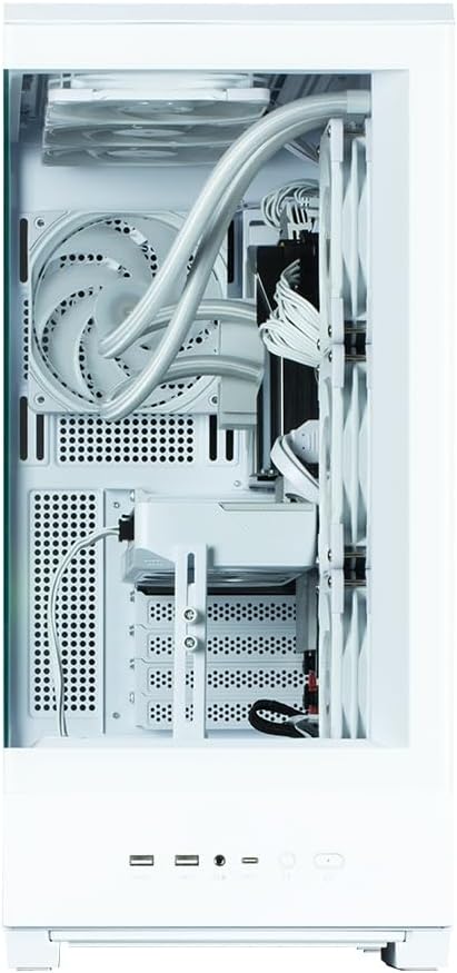Zalman P50 DS ATX Case Tempered Glass Panoramic View - White