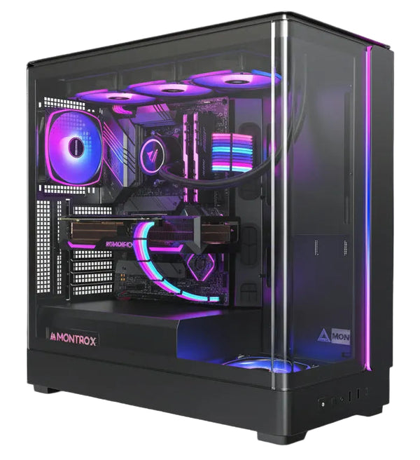 Montech KING 45 PRO ATX Mid-Tower Case – Curved Panoramic Glass & Chimney Airflow
