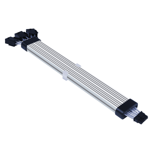 Acegeek Sleeved AC124 ARGB 12+4 Pin Extender Cable, Black - Anigma