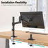 WALI Single Monitor Arm 13-32 Inch, Single Monitor Mount, Vesa Desk Mount up to 19.8lbs Gas Spring Arm with Clamp, VESA 75x75mm or 100x100mm Compatibility(GSDM001), Black