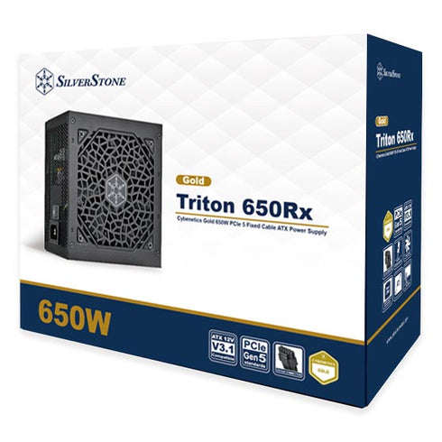 Silverstone Triton 650Rx ATX 3.1 PCIe 5 Cybenetics Gold 650W Power Supply - Anigma