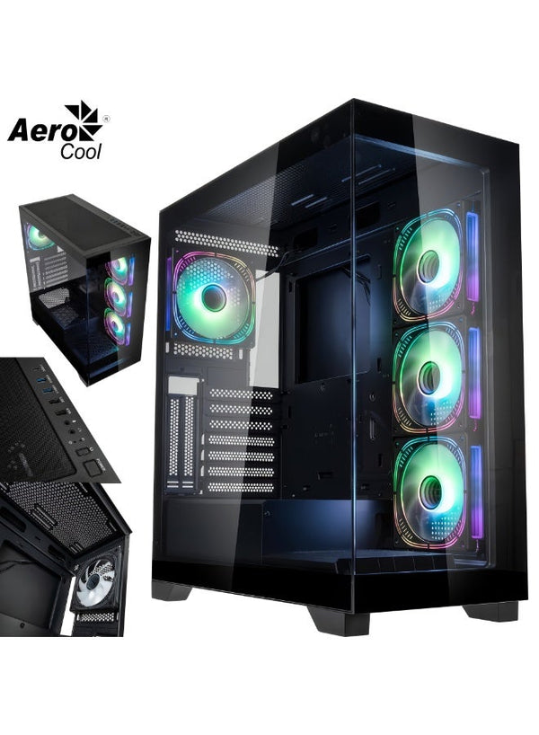 AEROCOOL B507F-G-BK-v1 / ARGB Fan x 4, Type C x 1,