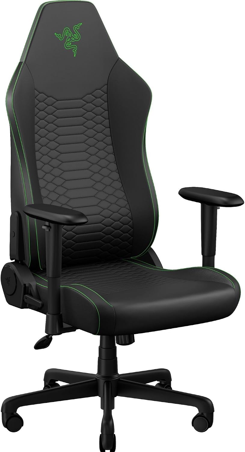 Razer Iskur V2 X NewGen Gaming Chair 2D Armrest EPU Leather CoolTouch 152° Recline - Black