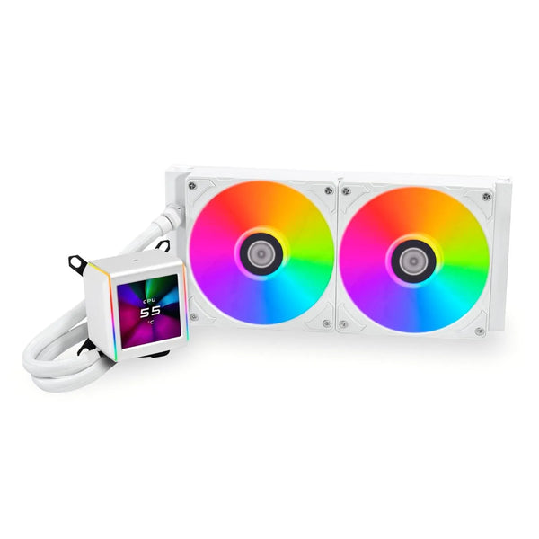 Lian Li Galahad II LCD 280mm AIO ARGB Liquid CPU Cooler White - Anigma