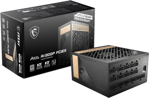 Msi MEG Ai1300P 1300Watts 80 Plus Platinum PCIE 5.0 Full Modular ATX Power Supply - Anigma