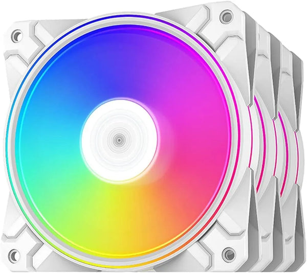 Deepcool CF120 Plus 120mm RGB White (1 Pack) (3 Fans In Total) - Anigma