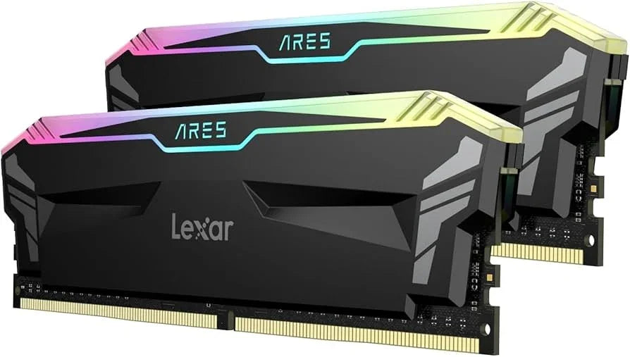 Lexar ARES RGB 32GB (2x16GB) DDR5 RAM – 6400MHz, CL32, XMP 3.0 & EXPO, Gaming Memory