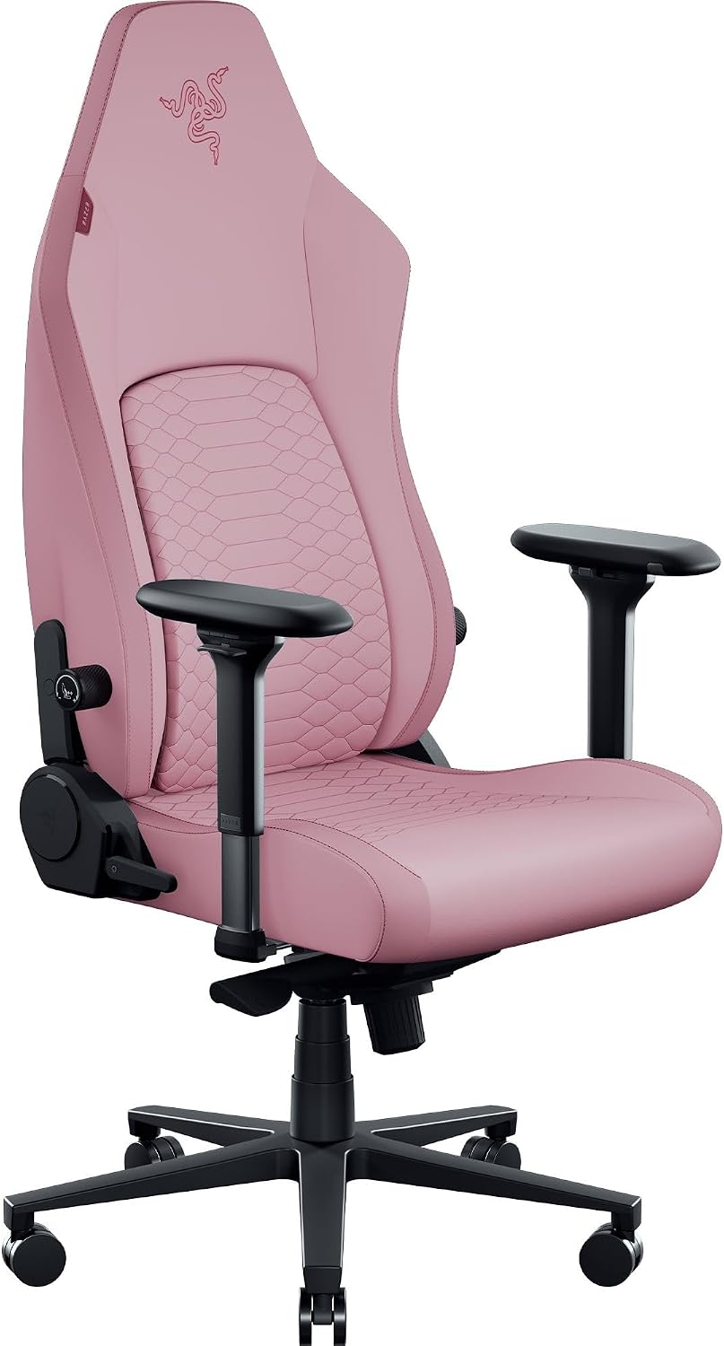 Razer Iskur V2 NewGen Gaming Chair 4D Armrest EPU Leather HyperFlex Lumbar - Quartz