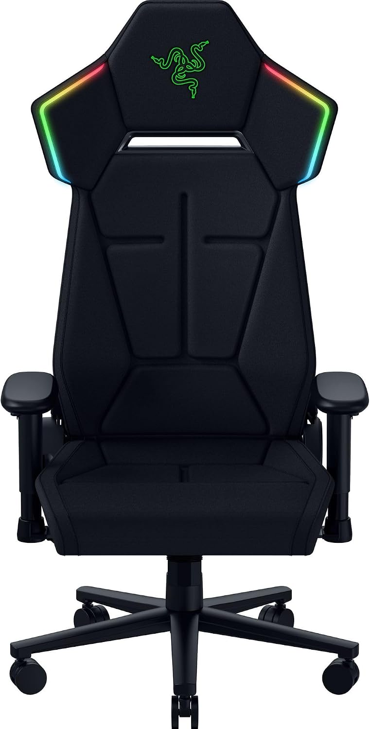 Razer Soma Chroma Wireless RGB Gaming Chair 2D Armrest 155° Recline HyperSpeed - Black