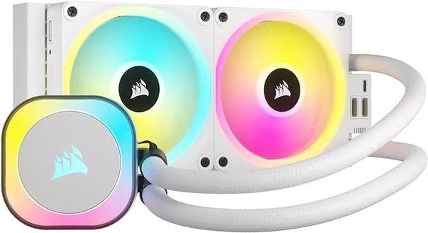 Corsair H100i RGB White 240mm AIO CPU Liquid Cooler - Anigma