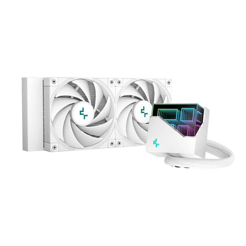 DEEPCOOL LT520 240MM AIO CPU Liquid Cooler White - Anigma