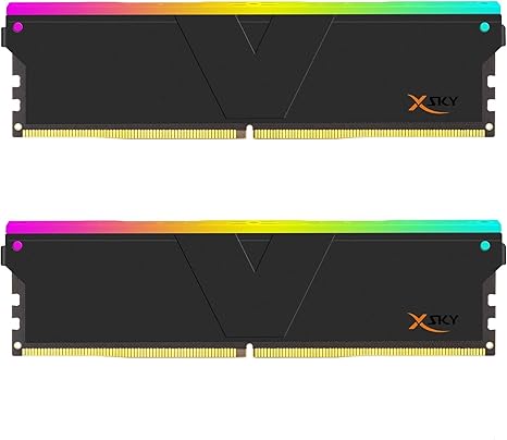 V-COLOR Manta XSky DDR5 32GB (2x16GB) 6000MHz CL30 SK Hynix IC RGB Gaming Desktop Memory Module Black