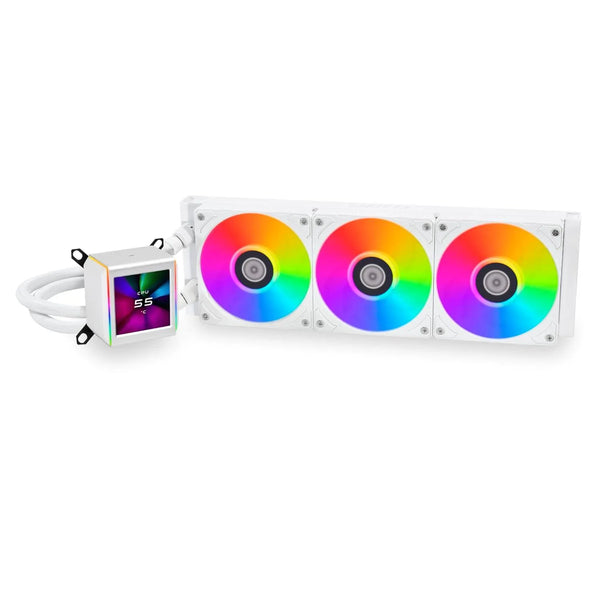 Lian Li Galahad II LCD 360mm AIO ARGB Liquid CPU Cooler White - Anigma