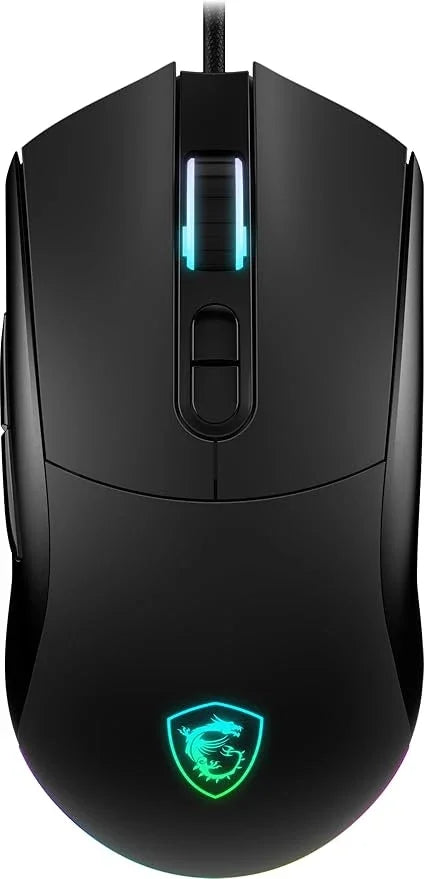 MSI Forge GM320 Gaming Mouse, 12800 DPI, 20M+ Clicks Micro Switch, RGB Light
