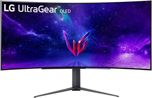 LG 45 Inch 45GR95QE-B (3440x1440) OLED Curved 240Hz 0.03MS Gaming Monitor - Anigma