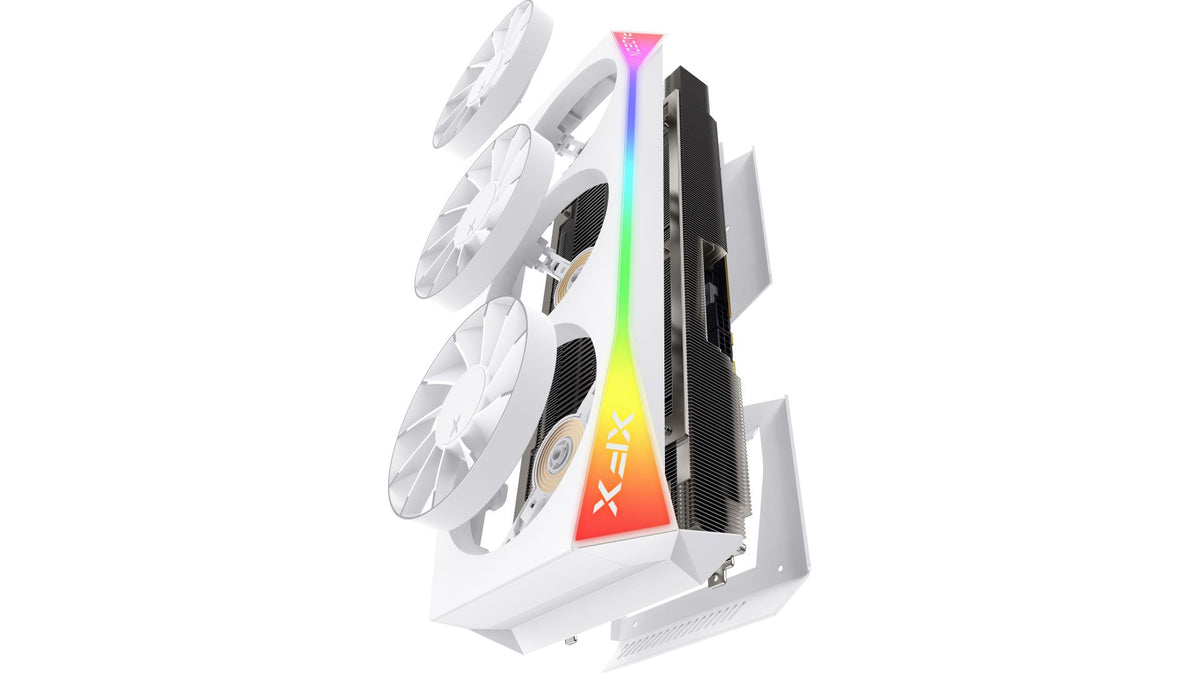 XFX Mercury AMD Radeon RX 9070 XT OC White Magnetic Air RGB 16GB GDDR6 | RDNA 4 | 3100MHz | PCIe 5.0