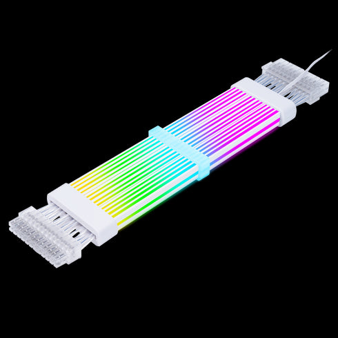 AC24 MB 24-Pin Extension Cable – White Sleeved PC Power Cable - Anigma