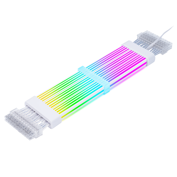 AC24 MB 24-Pin Extension Cable – White Sleeved PC Power Cable - Anigma