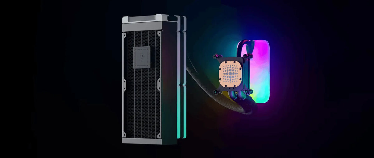 Hyte THICC Q60 240MM Digital and Dual Pump AIO Liquid Cooler (White) - Anigma