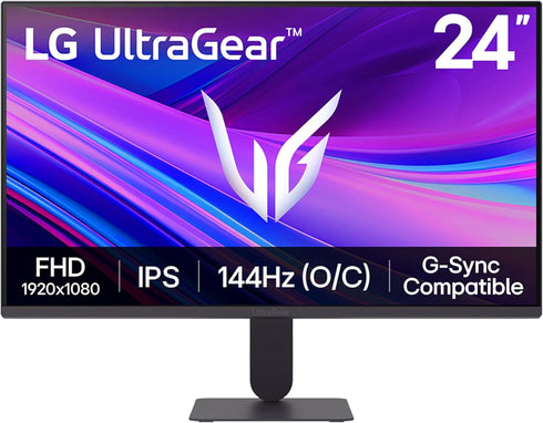 LG UltraGear 24G411A-B 24" FHD 144Hz 5ms GTG IPS LED FreeSync Gaming Monitor, Black