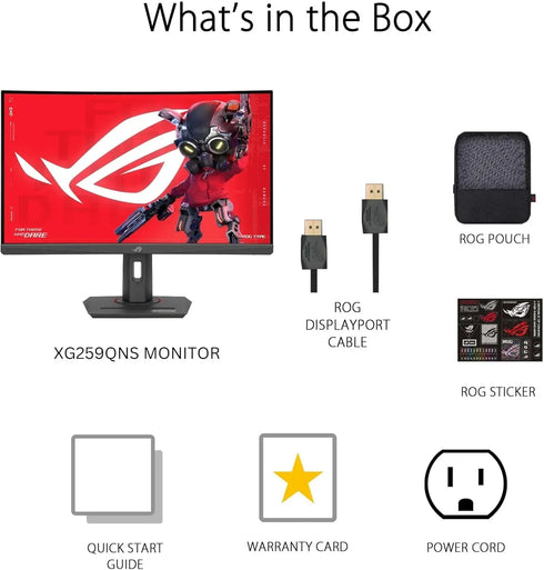 ASUS ROG Strix XG259QNS 25 Inch (1920 x 1080) Fast IPS Flat 380Hz 1MS Gaming Monitor - Anigma