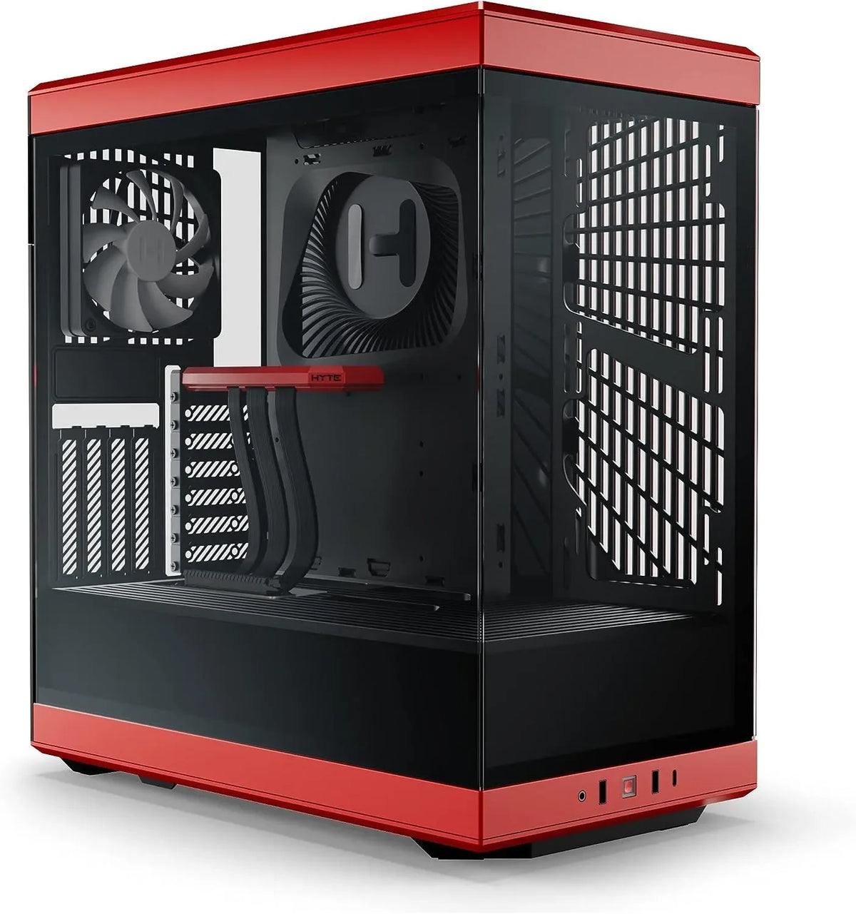 HYTE Y40 Panoramic Tempered Glass Mid-Tower Gaming Case Red - Anigma