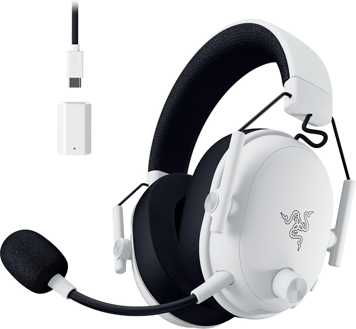Razer BlackShark V3 HyperSpeed Wireless 270g TriForce Titanium 50mm Gaming Headset - White
