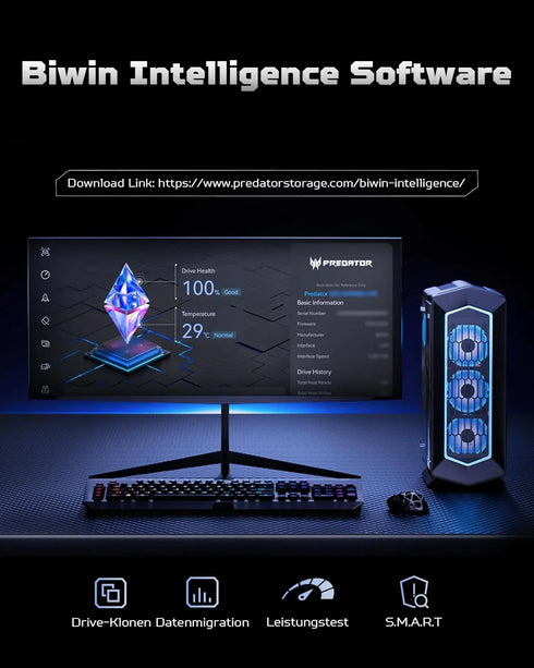 acer predator gm6 1tb m.2 nvme ssd pcie 4.0 read speed up to 7200mb / s professional internal hard drive gaming memory compatible with pc notebook and ps5