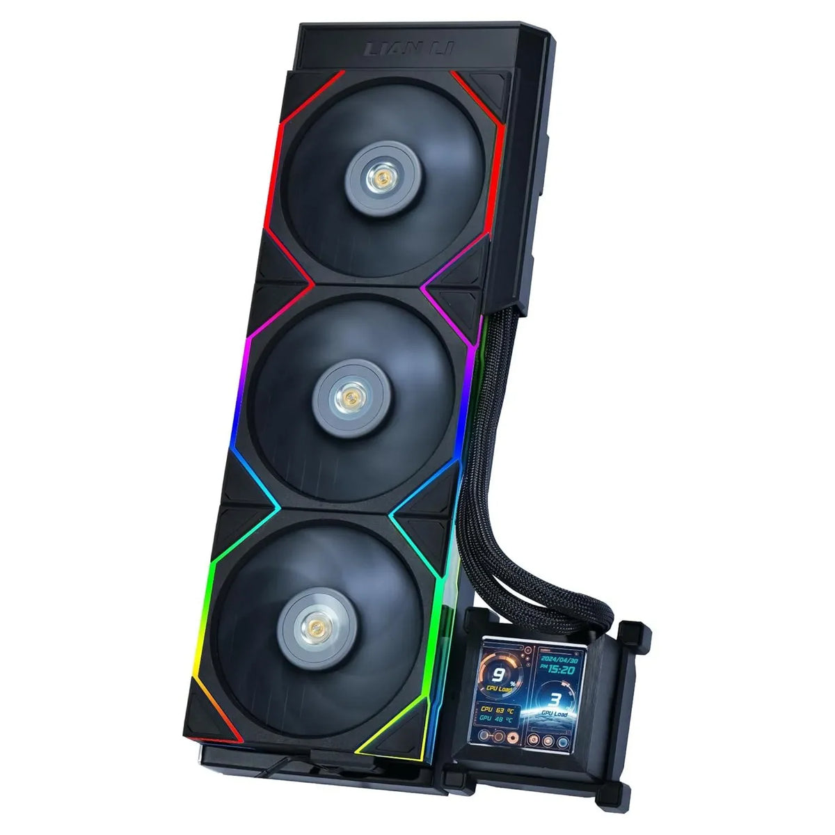 Lian Li HydroShift 360TL LCD 360mm ARGB AIO Liquid CPU Cooler Black - Anigma