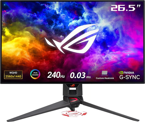Asus ROG Swift 27 Inch PG27AQDM (2560 x 1440) OLED Flat 240Hz 0.03MS Gaming Monitor - Anigma