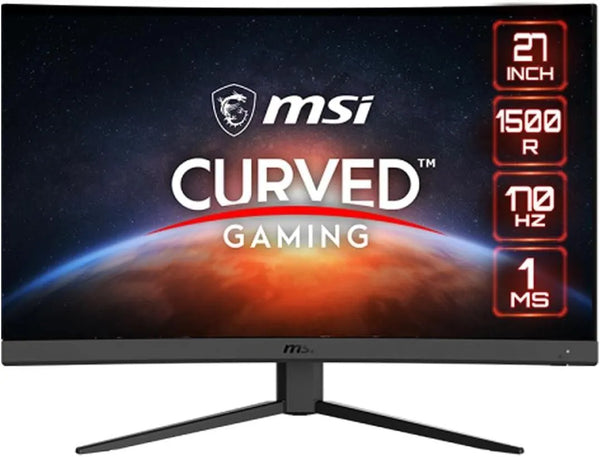 Msi 27 Inch G27CQ4 E2 (2560 x 1440) VA Curved 170Hz 1MS Gaming Monitor - Anigma
