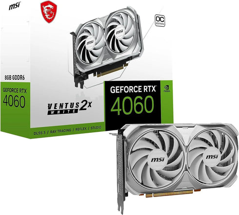 MSI Gaming GeForce RTX 4060 Ventus 2X OC 8GB GDRR6 White - Anigma