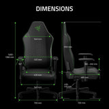 Razer Iskur V2 X NewGen Gaming Chair 2D Armrest EPU Leather CoolTouch 152° Recline - Black