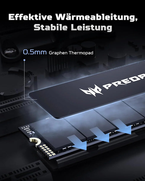acer predator gm6 1tb m.2 nvme ssd pcie 4.0 read speed up to 7200mb / s professional internal hard drive gaming memory compatible with pc notebook and ps5