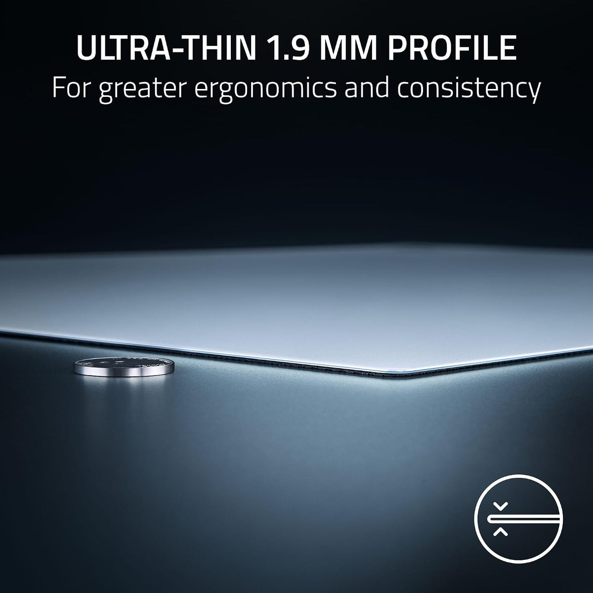 Razer Atlas Pro 1.9mm Tempered Glass Gaming Mouse Pad 500x400mm | Optical Sensor Optimized | 9H - White
