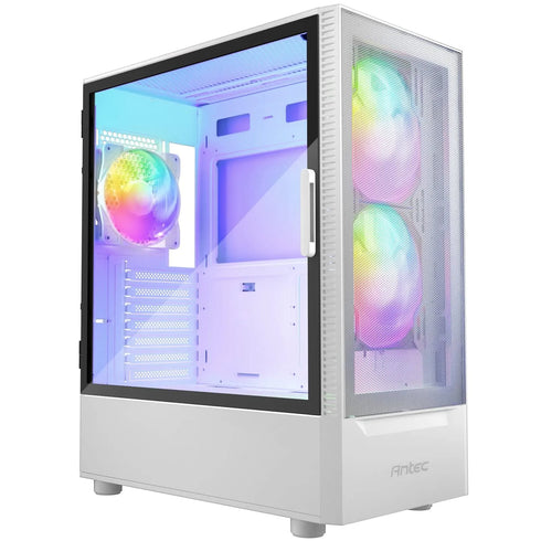 Antec NX Series NX410 ARGB Case White (2x 140mm ARGB Fans Included + 1x 120mm ARGB Fans Included) - Anigma