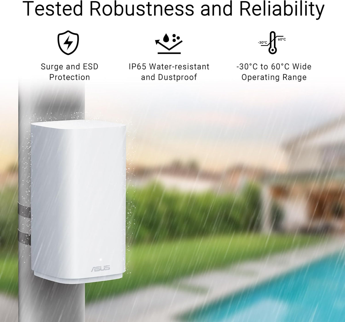 ASUS ZenWiFi BD4 Outdoor Dual-Band WiFi 7 Mesh Node