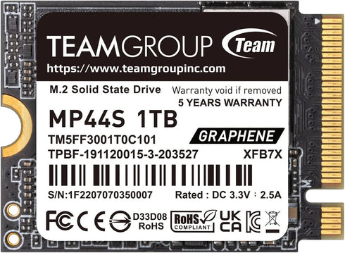 Team T-FORCE MP44S 1TB PCIe 4.0 M.2 2280 SSD - Anigma