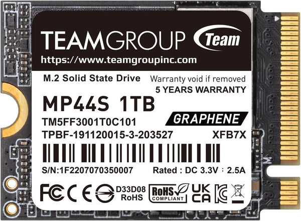 Team T-FORCE MP44S 1TB PCIe 4.0 M.2 2280 SSD - Anigma